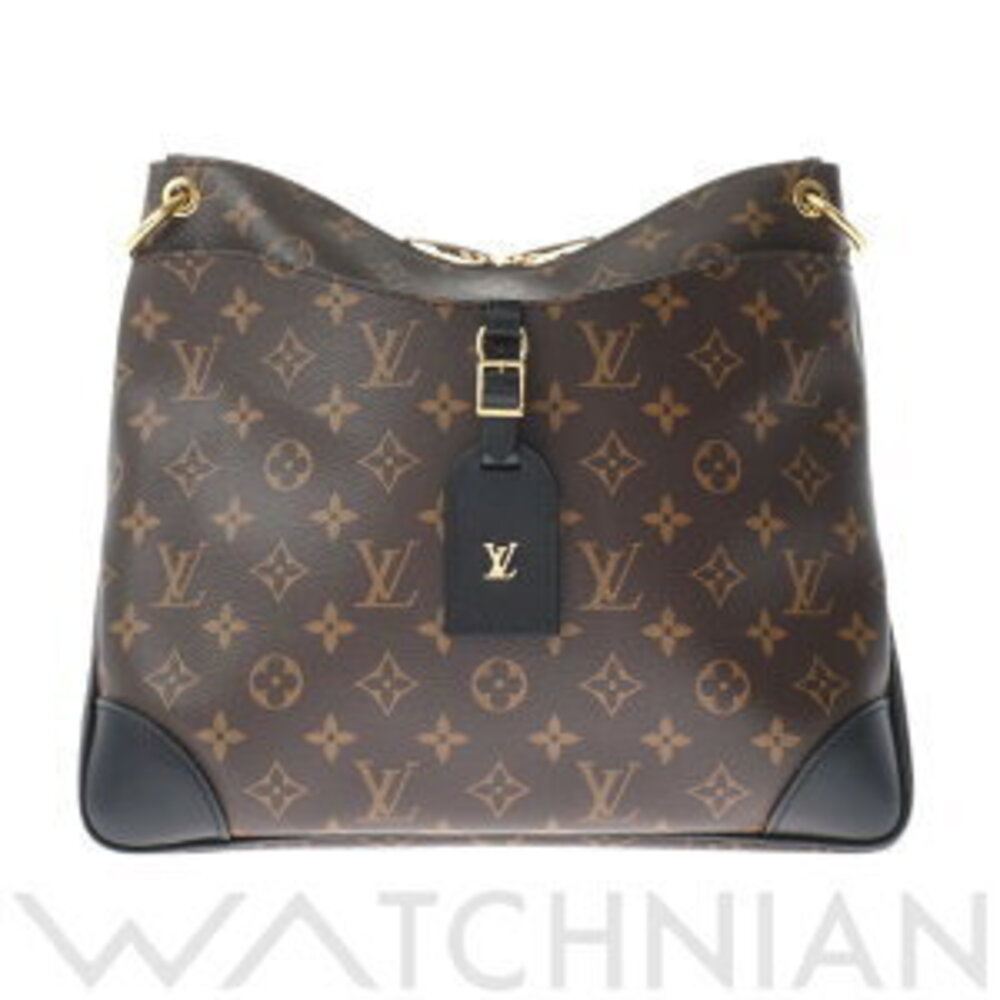 Louis Vuitton Monogram Odeon NM Noir Black Brown Canvas Shoulder Bag
